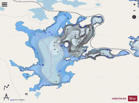 Nydia Lake depth contour Map - i-Boating App - Streets
