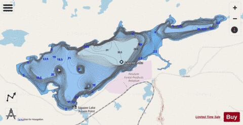 Sabawi Lake depth contour Map - i-Boating App - Streets