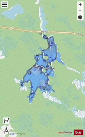Kemuel Lake depth contour Map - i-Boating App - Streets