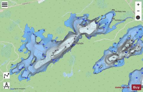 Nickleby Lake depth contour Map - i-Boating App - Streets