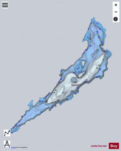 Irish Lake depth contour Map - i-Boating App - Streets