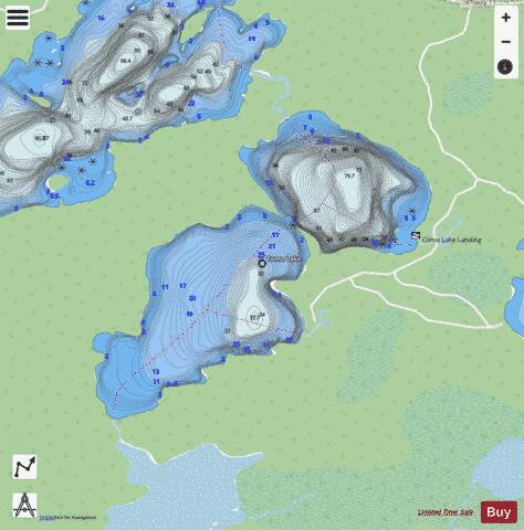 Como Lake depth contour Map - i-Boating App - Streets