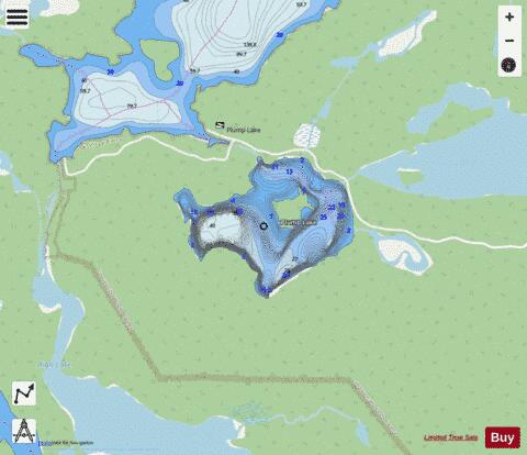 Plump Lake (Round Lake) depth contour Map - i-Boating App - Streets