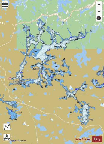 End Lake depth contour Map - i-Boating App - Streets