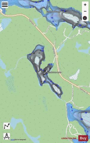 Grindstone Lake depth contour Map - i-Boating App - Streets