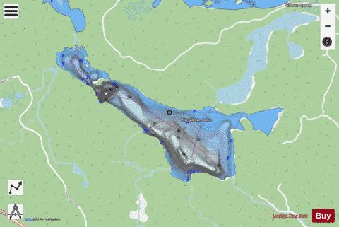 Big Gibson Lake depth contour Map - i-Boating App - Streets