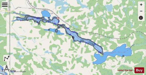 Longpine Lake depth contour Map - i-Boating App - Streets