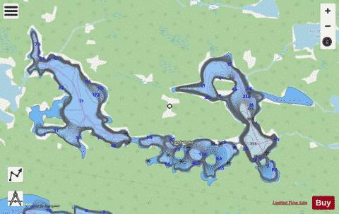 Gundy Lake depth contour Map - i-Boating App - Streets