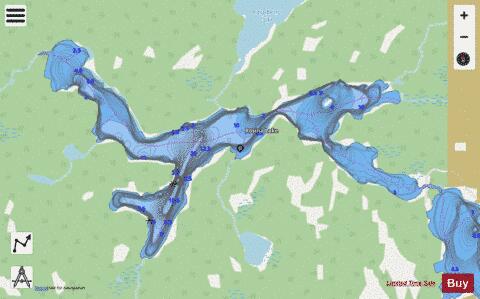 Rosina Lake depth contour Map - i-Boating App - Streets