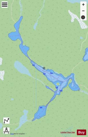 Moccasin Lake depth contour Map - i-Boating App - Streets