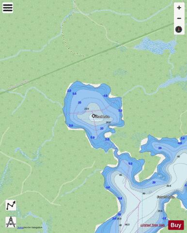 Shad Lake depth contour Map - i-Boating App - Streets