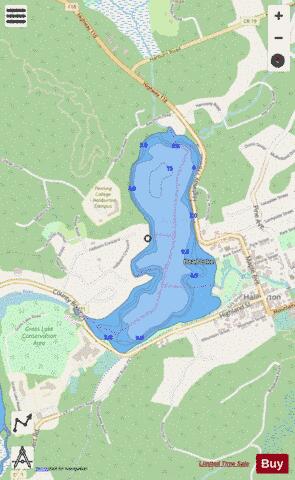 Head Lake depth contour Map - i-Boating App - Streets
