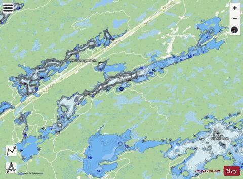 Kashwakamak Lake depth contour Map - i-Boating App - Streets