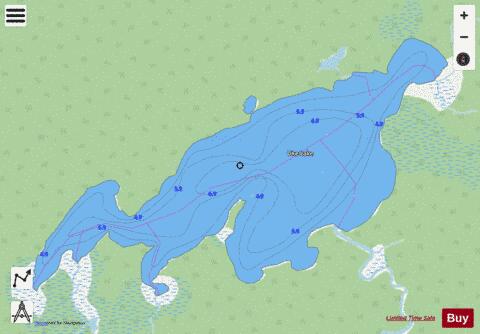 Oke Lake depth contour Map - i-Boating App - Streets