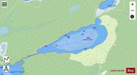 Cyprus Lake depth contour Map - i-Boating App - Streets