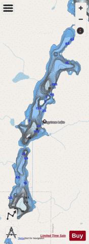 Hangstone Lake depth contour Map - i-Boating App - Streets
