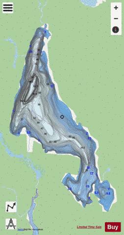 Aileen Lake depth contour Map - i-Boating App - Streets