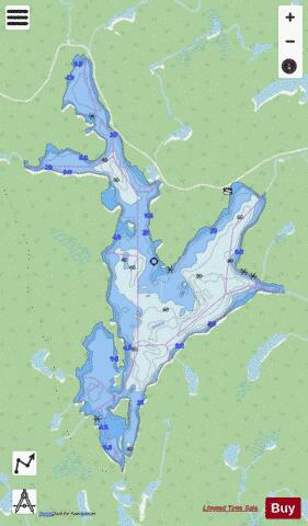Red Squirrel Lake depth contour Map - i-Boating App - Streets