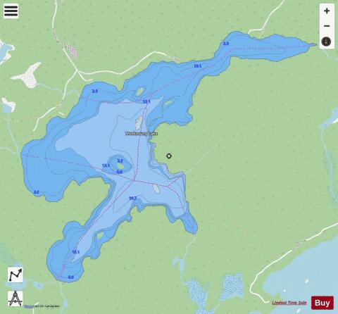 Muskosung Lake depth contour Map - i-Boating App - Streets