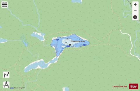 Weckstrom Lake depth contour Map - i-Boating App - Streets