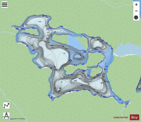 McMahon Lake depth contour Map - i-Boating App - Streets