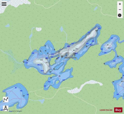 Little Trout Lake depth contour Map - i-Boating App - Streets