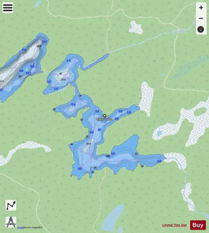 Queer Lake depth contour Map - i-Boating App - Streets