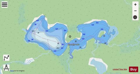 Kennedy Lake depth contour Map - i-Boating App - Streets