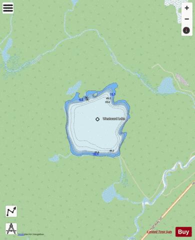 Westward Lake depth contour Map - i-Boating App - Streets