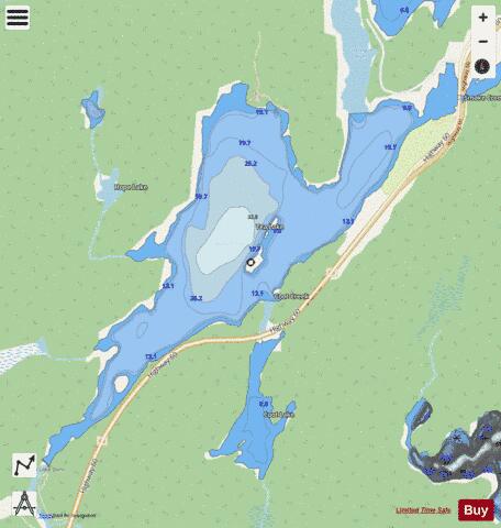 Tea Lake depth contour Map - i-Boating App - Streets