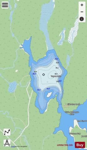 Tepee Lake depth contour Map - i-Boating App - Streets