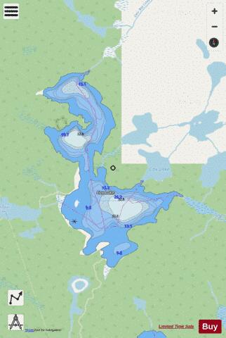 Cox Lake depth contour Map - i-Boating App - Streets