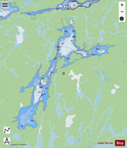 Buzzard Lake depth contour Map - i-Boating App - Streets