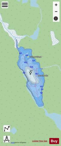 Meach Lake depth contour Map - i-Boating App - Streets