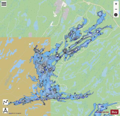Kasshabog Lake depth contour Map - i-Boating App - Streets