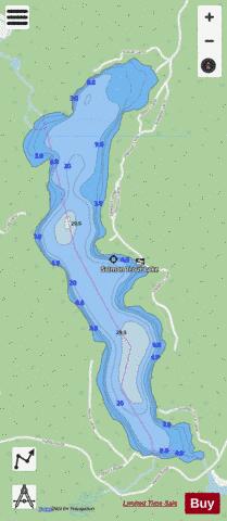 Salmon Trout Lake depth contour Map - i-Boating App - Streets