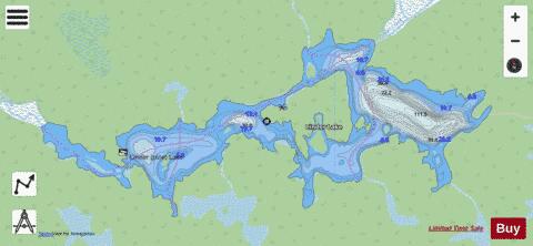 Cinder Lake depth contour Map - i-Boating App - Streets