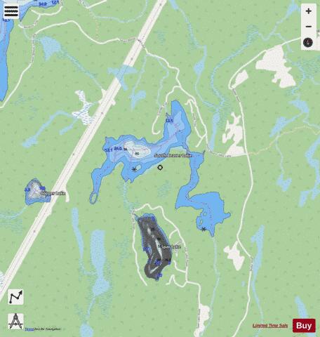 South Beaver Lake depth contour Map - i-Boating App - Streets