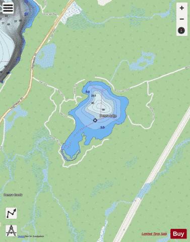 Denna Lake depth contour Map - i-Boating App - Streets