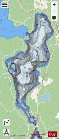 Twelve Mile Lake depth contour Map - i-Boating App - Streets