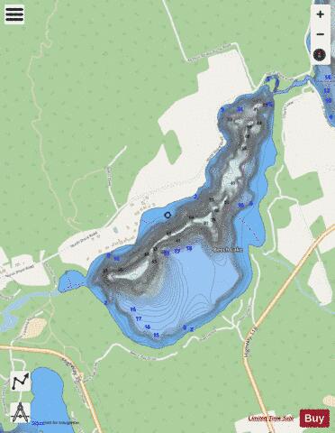 Beech Lake depth contour Map - i-Boating App - Streets