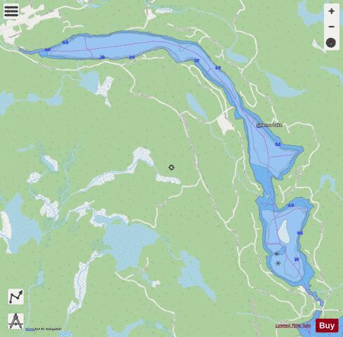 Salerno Lake depth contour Map - i-Boating App - Streets