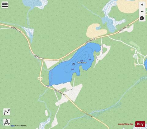 Haas Lake depth contour Map - i-Boating App - Streets