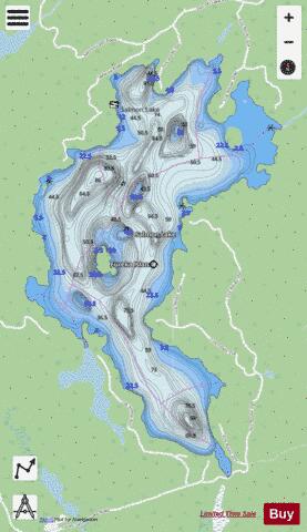 Salmon Lake depth contour Map - i-Boating App - Streets