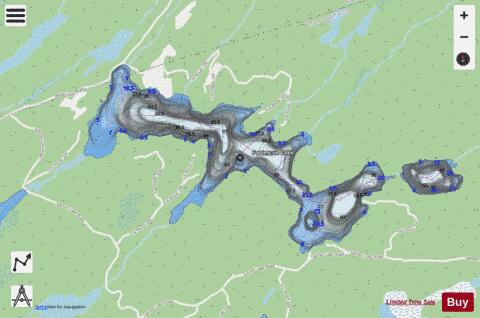 Fortescue Lake depth contour Map - i-Boating App - Streets