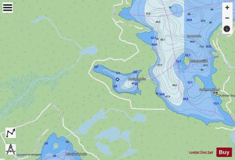Portage Lake depth contour Map - i-Boating App - Streets