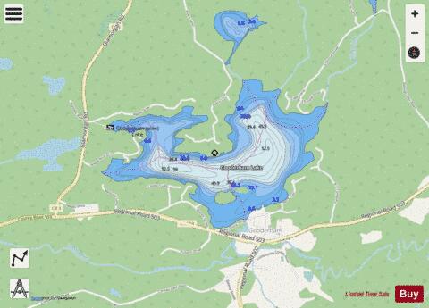 Gooderham Lake depth contour Map - i-Boating App - Streets