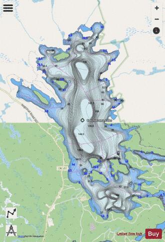 Cathchacoma Lake depth contour Map - i-Boating App - Streets