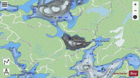 Cavendish Lake depth contour Map - i-Boating App - Streets