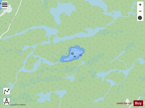 Wiley's Lake depth contour Map - i-Boating App - Streets